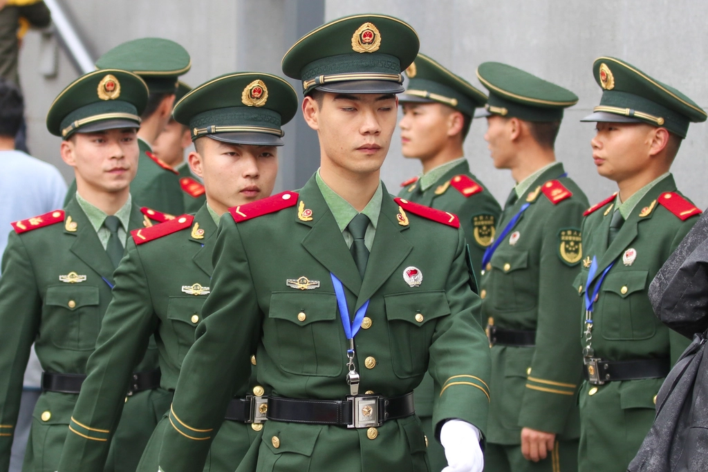 Chinese polices, Shanghai, China, May